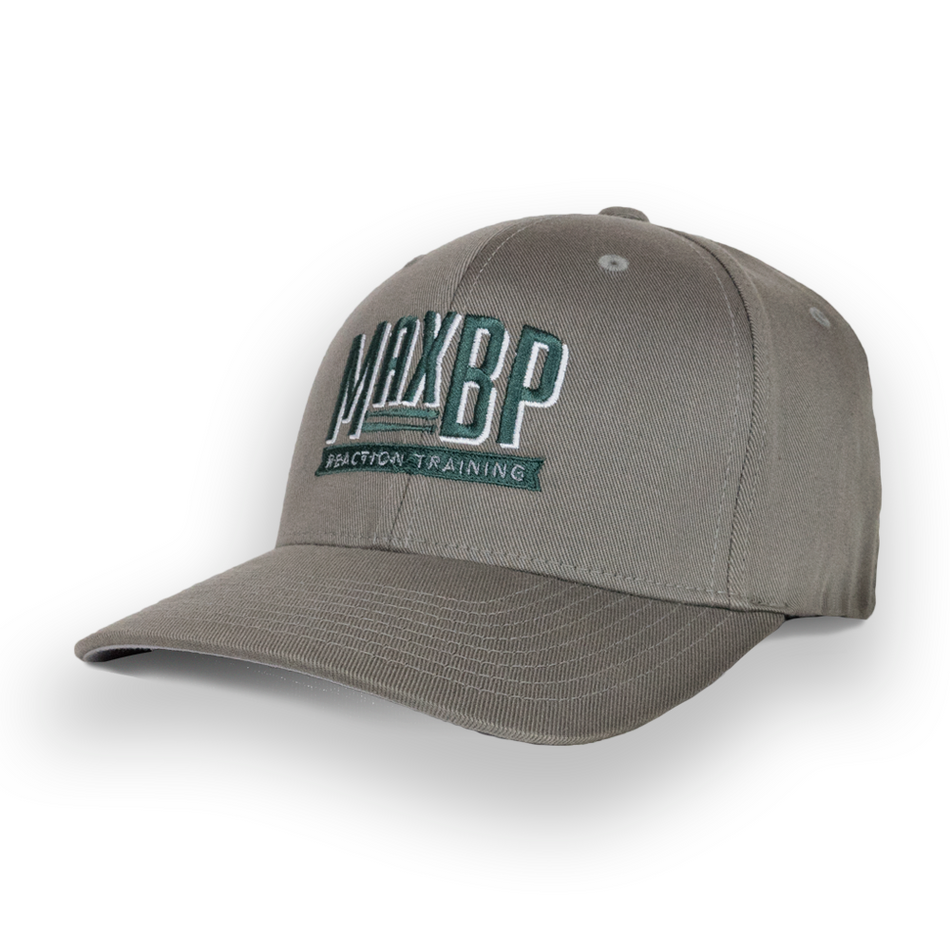 MaxBP FlexFit® Logo Baseball Cap (Gray) - SPECIAL DEAL